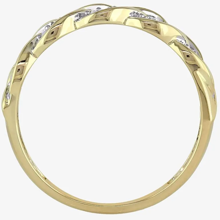Womens 2MM 1/4 CT. T.W. Natural White Diamond 10K Gold Anniversary Band