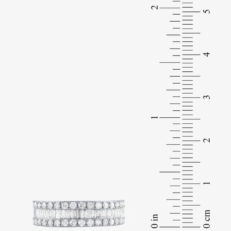 Womens 2.5MM 1 CT. T.W. Natural White Diamond 14K Gold Anniversary Wedding Band