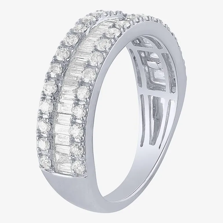 Womens 2.5MM 1 CT. T.W. Natural White Diamond 14K Gold Anniversary Wedding Band