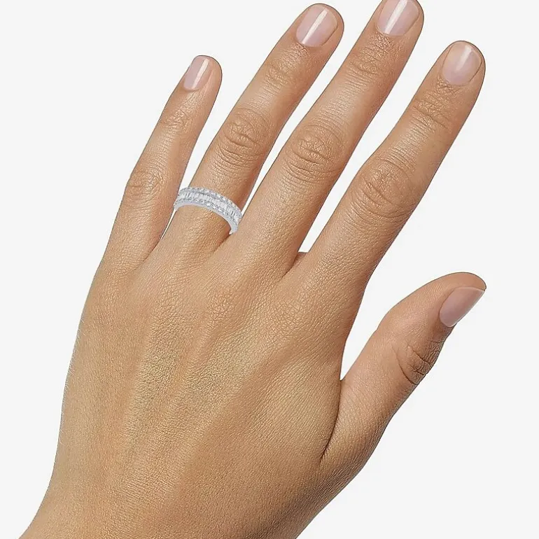 Womens 2.5MM 1 CT. T.W. Natural White Diamond 14K Gold Anniversary Wedding Band