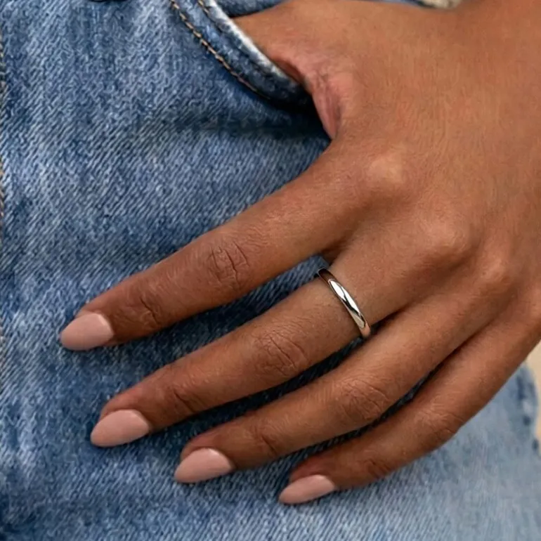Womens 2MM Gold Wedding Band