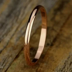 Womens 2MM Gold Wedding Band