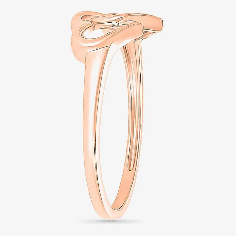 Womens 7.5MM 10K Gold Heart Band