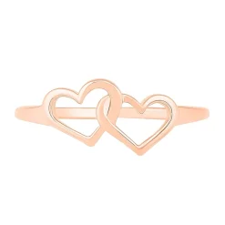 Womens 7.5MM 10K Gold Heart Band
