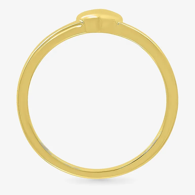 Womens 4.5MM 10K Gold Heart Band
