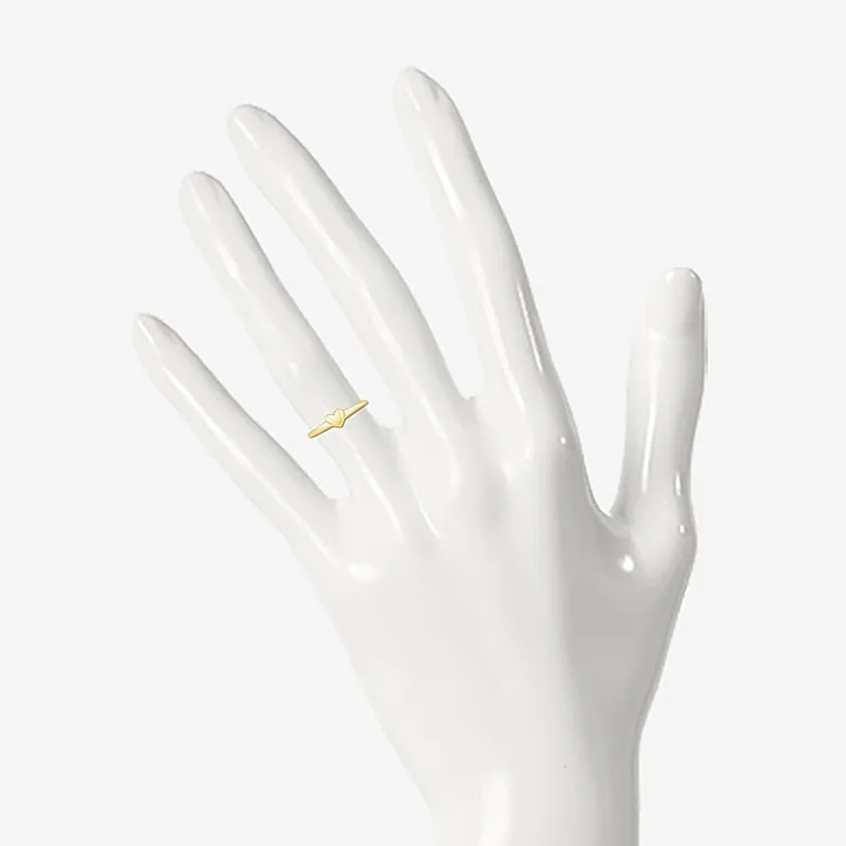 Womens 4.5MM 10K Gold Heart Band