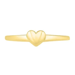 Womens 4.5MM 10K Gold Heart Band