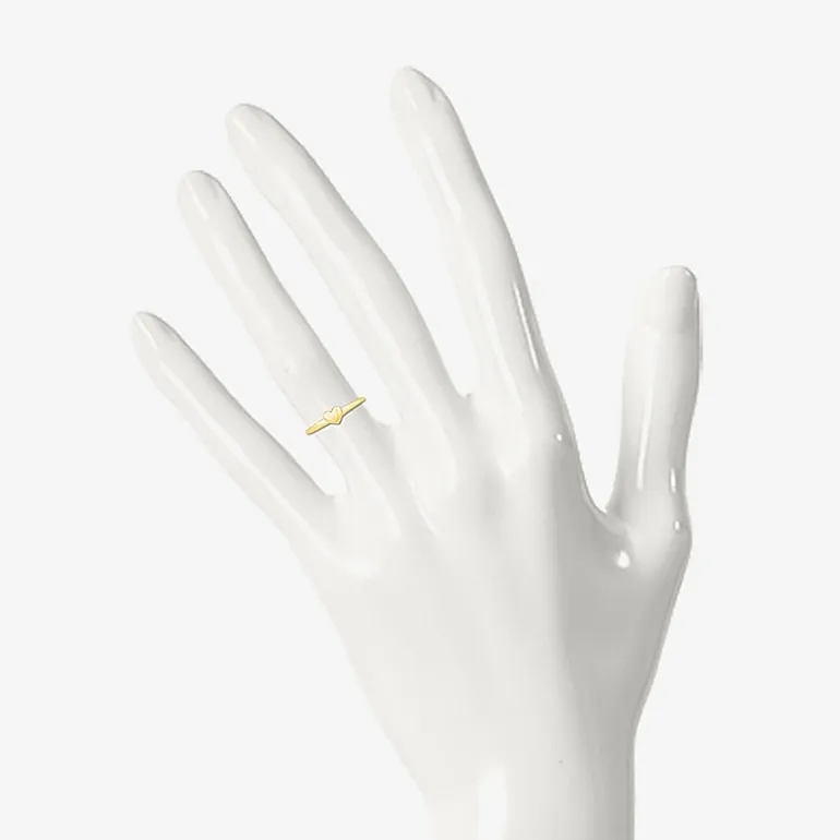 Womens 4.5MM 10K Gold Heart Band