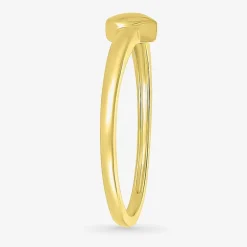Womens 4.5MM 10K Gold Heart Band