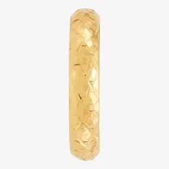 Womens 4MM 14K Gold Heart Round Band