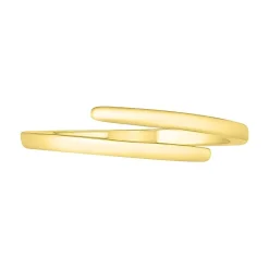 Womens 4MM 10K Gold Round Bypass  Band