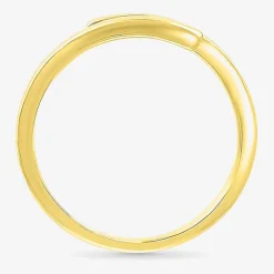 Womens 4MM 10K Gold Round Bypass  Band