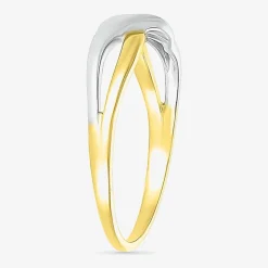 Womens 6MM 10K Two Tone Gold Round Band