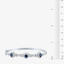 Womens 4-pc. Lab-Created Blue Sapphire & Cubic Zirconia Silver Over Brass Jewelry Set