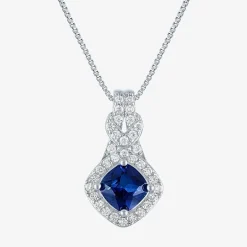 Womens 4-pc. Lab-Created Blue Sapphire & Cubic Zirconia Silver Over Brass Jewelry Set