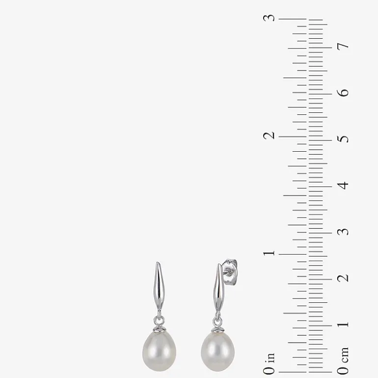 Womens White Cultured Freshwater Pearl Sterling Silver 2-pc. Jewelry Set