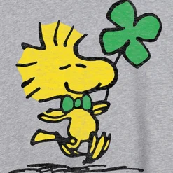 Woodstock Shamrock Tee Womens Juniors Crew Neck Short Sleeve Regular Fit Peanuts Snoopy Graphic T-Shirt