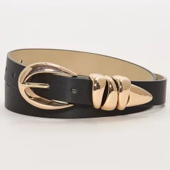 Worthington Oval Buckle Pant Belt With Triple Keeper Womens Belt