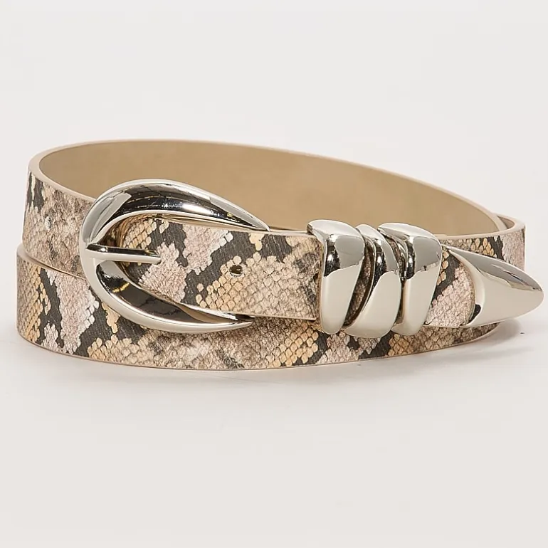 Worthington Oval Buckle Pant Belt With Triple Keeper Womens Belt