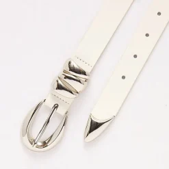 Worthington Oval Buckle Pant Belt With Triple Keeper Womens Belt