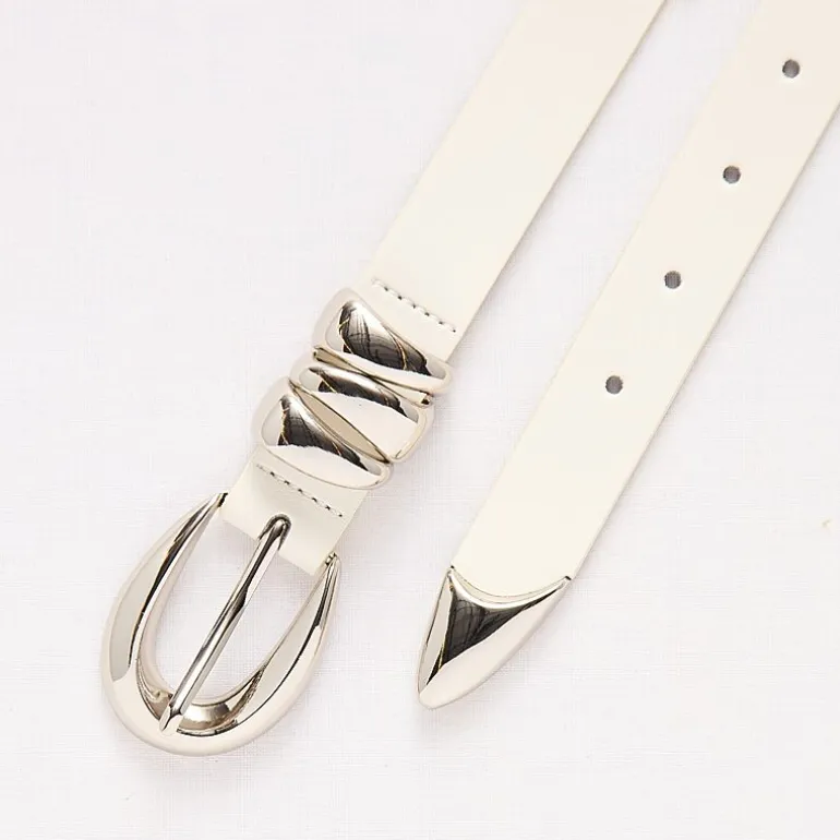 Worthington Oval Buckle Pant Belt With Triple Keeper Womens Belt