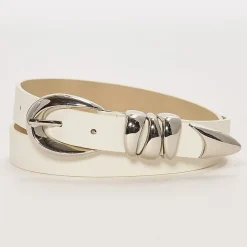 Worthington Oval Buckle Pant Belt With Triple Keeper Womens Belt