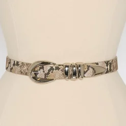 Worthington Oval Buckle Pant Belt With Triple Keeper Womens Belt