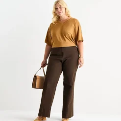 Worthington Plus Womens Fit and Flare Pant