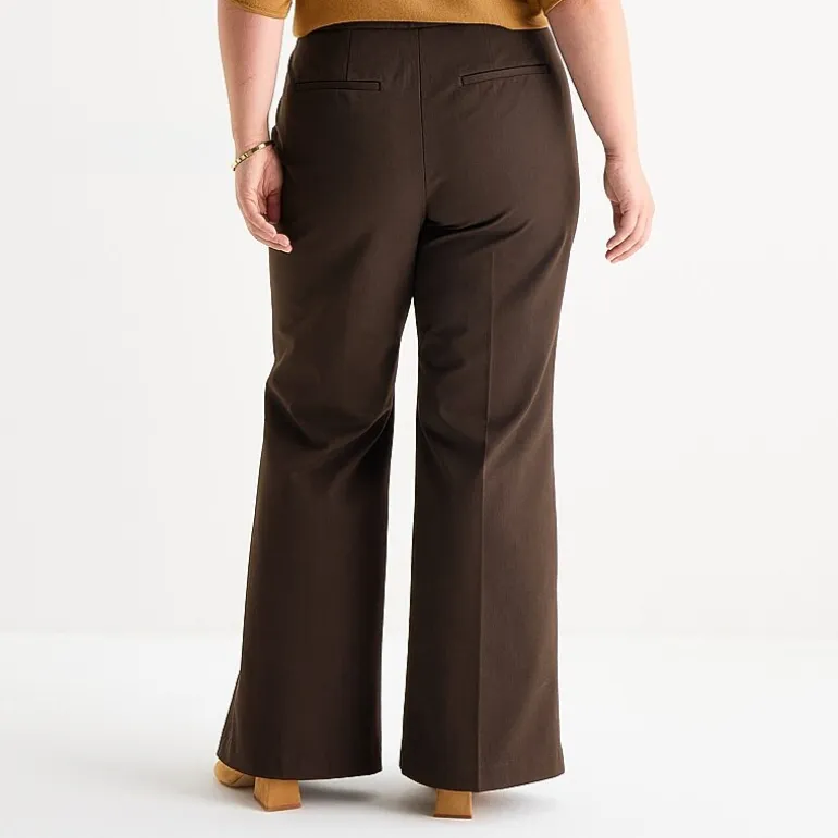 Worthington Plus Womens Fit and Flare Pant
