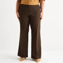Worthington Plus Womens Fit and Flare Pant