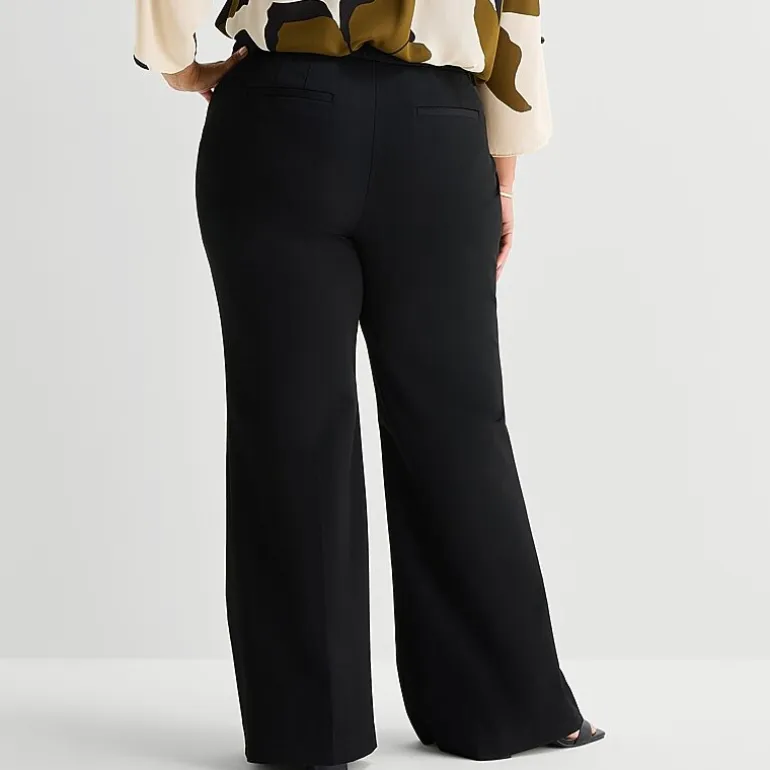 Worthington Plus Womens Fit and Flare Pant