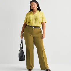 Worthington Plus Womens Modern Perfect Trouser