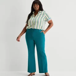 Worthington Plus Womens Modern Perfect Trouser