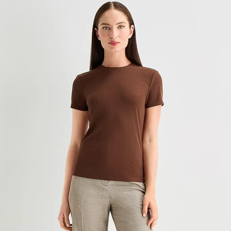Worthington Womens Crew Neck Short Sleeve T-Shirt