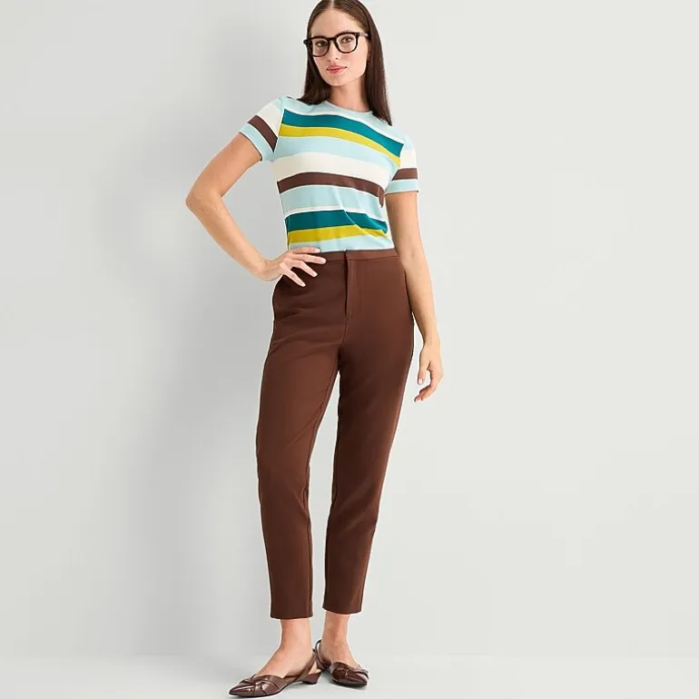 Worthington Womens Crew Neck Short Sleeve T-Shirt
