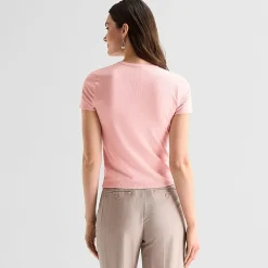 Worthington Womens Crew Neck Short Sleeve T-Shirt