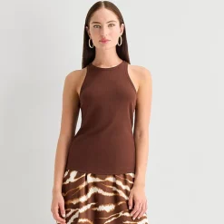 Worthington Womens Crew Neck Sleeveless Tank Top