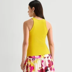 Worthington Womens Crew Neck Sleeveless Tank Top