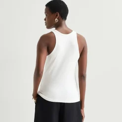 Worthington Womens Crew Neck Sleeveless Tank Top