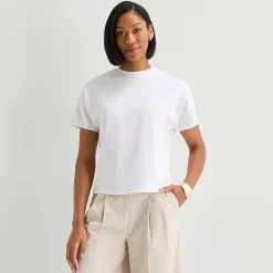 Worthington Womens Crew Neck Short Sleeve T-Shirt