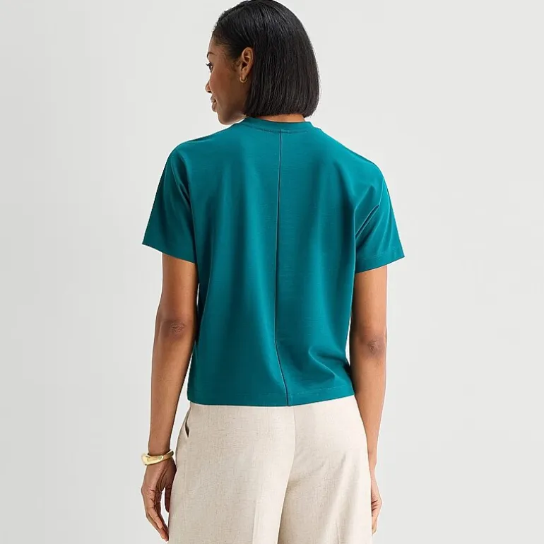 Worthington Womens Crew Neck Short Sleeve T-Shirt