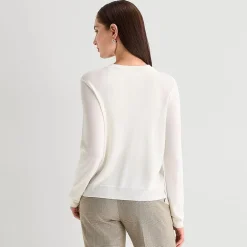 Worthington Womens Crew Neck Long Sleeve Button Cardigan