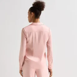 Worthington Womens Long Sleeve Slim Fit Blouse