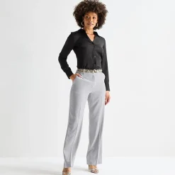 Worthington Womens Long Sleeve Slim Fit Blouse