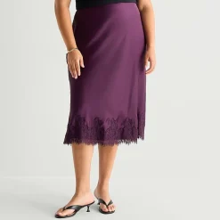 Worthington Womens Plus A-Line Skirt