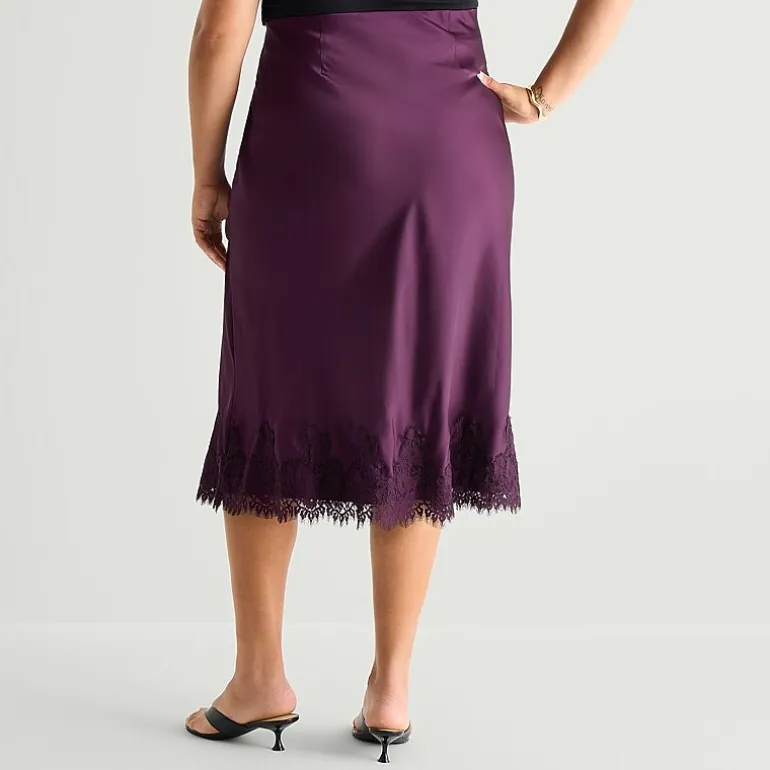 Worthington Womens Plus A-Line Skirt