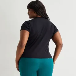 Worthington Womens Plus Crew Neck Short Sleeve T-Shirt