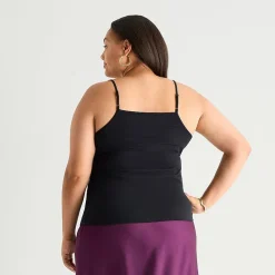 Worthington Womens Plus U Neck Sleeveless Camisole