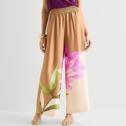 Worthington Womens Wide Leg High Rise Pull-On Pant