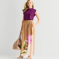 Worthington Womens Wide Leg High Rise Pull-On Pant